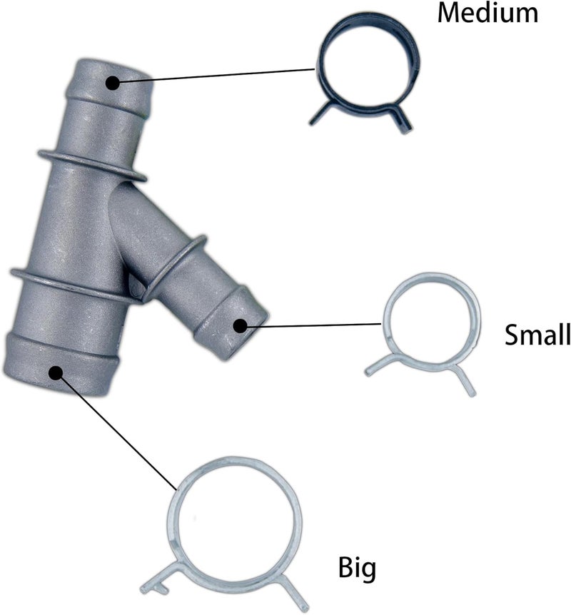 Sheisor Coolant Radiator Hose Y Connector, Coolant Hose Junction Compatible with Silverado Suburban Tahoe Avalanche Cheyenne Sierra Yukon Escalade (Upgrade Aluminum) - Image 3